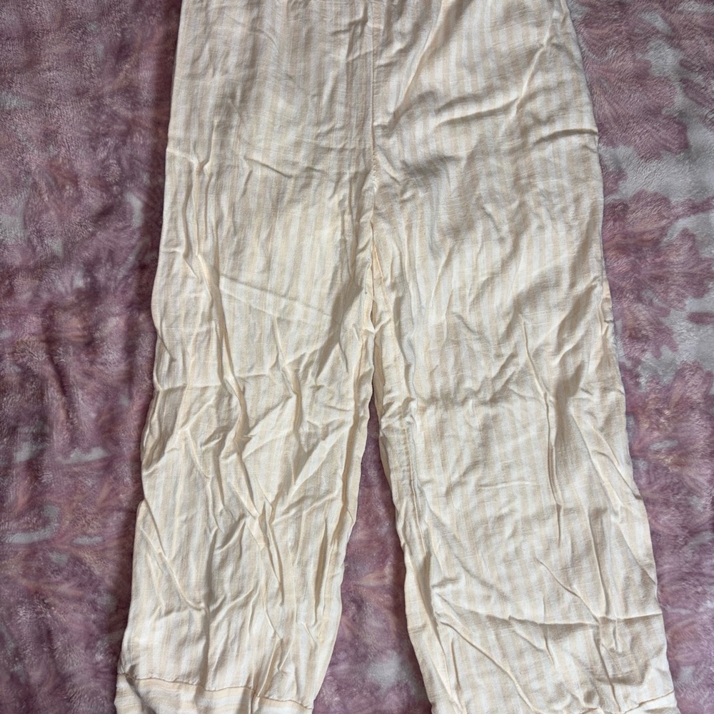 btween Cream and White Striped Pants